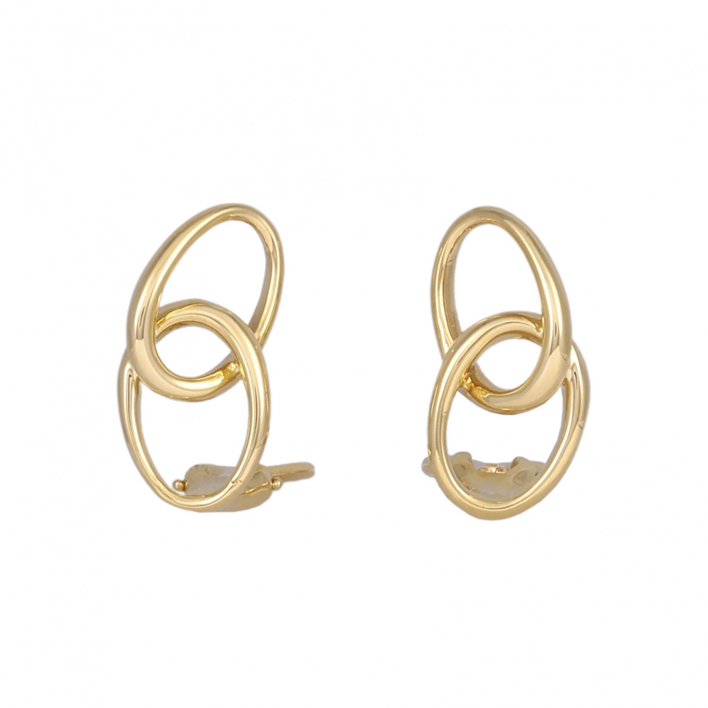 Tiffany & Co. Elsa Peretti Double Loop Earrings 18K Yellow Gold