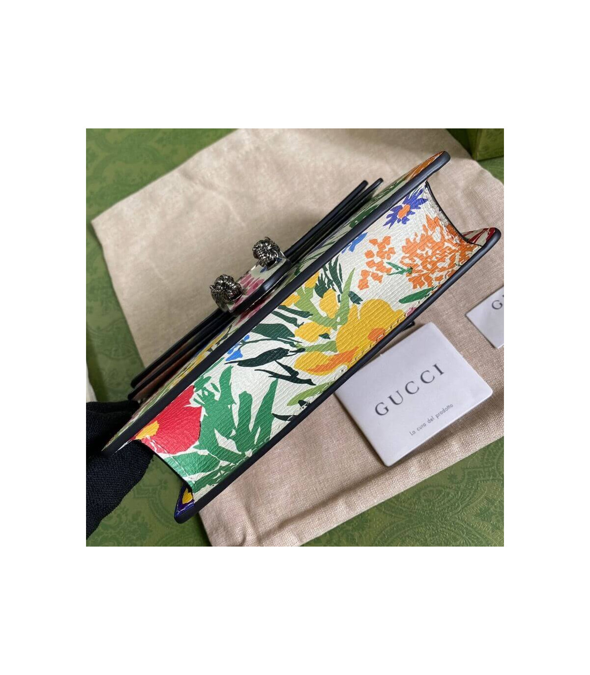 Gucci Dionysus Ken Scott Print Super Mini Bag Ivory