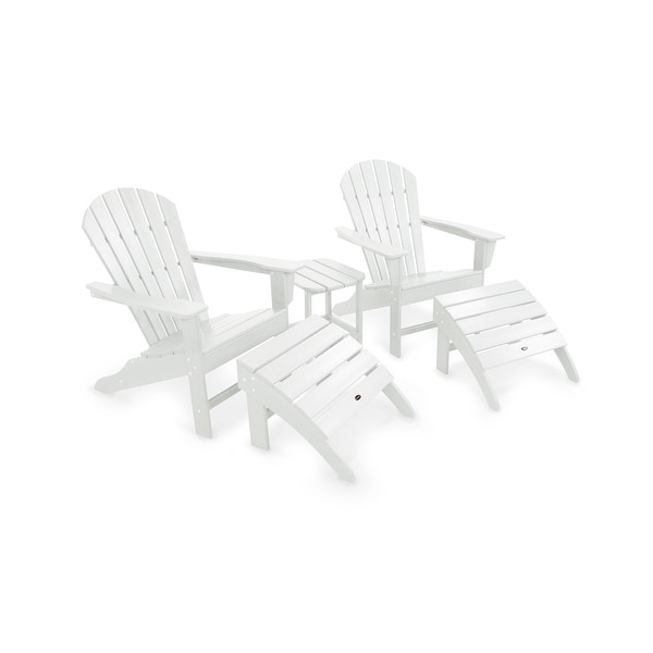 POLYWOOD South Beach Adirondack Chair 5Piece Set,White