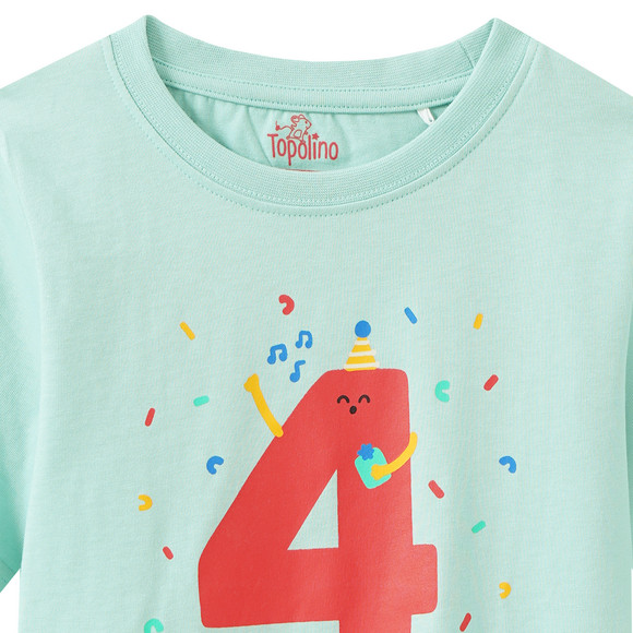 Topolino Kinder T-Shirt mit Geburtstagszahl 4