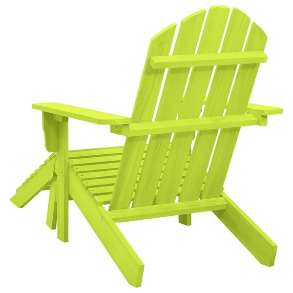 vidaXL Adirondack Chair Patio Adirondack Chair with Ottoman Solid Wood Fir