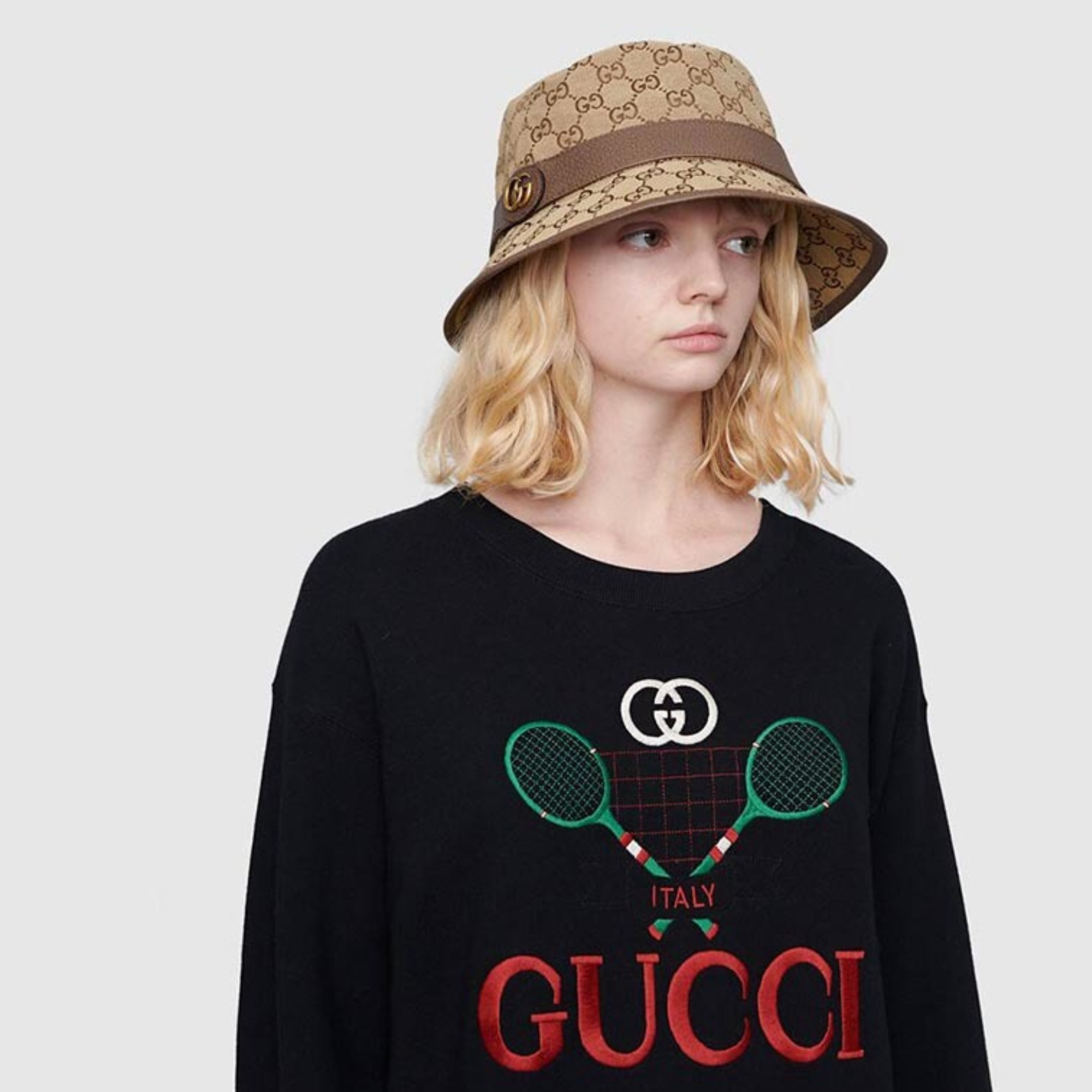 Gucci GG Canvas Bucket Hat Beige Brown