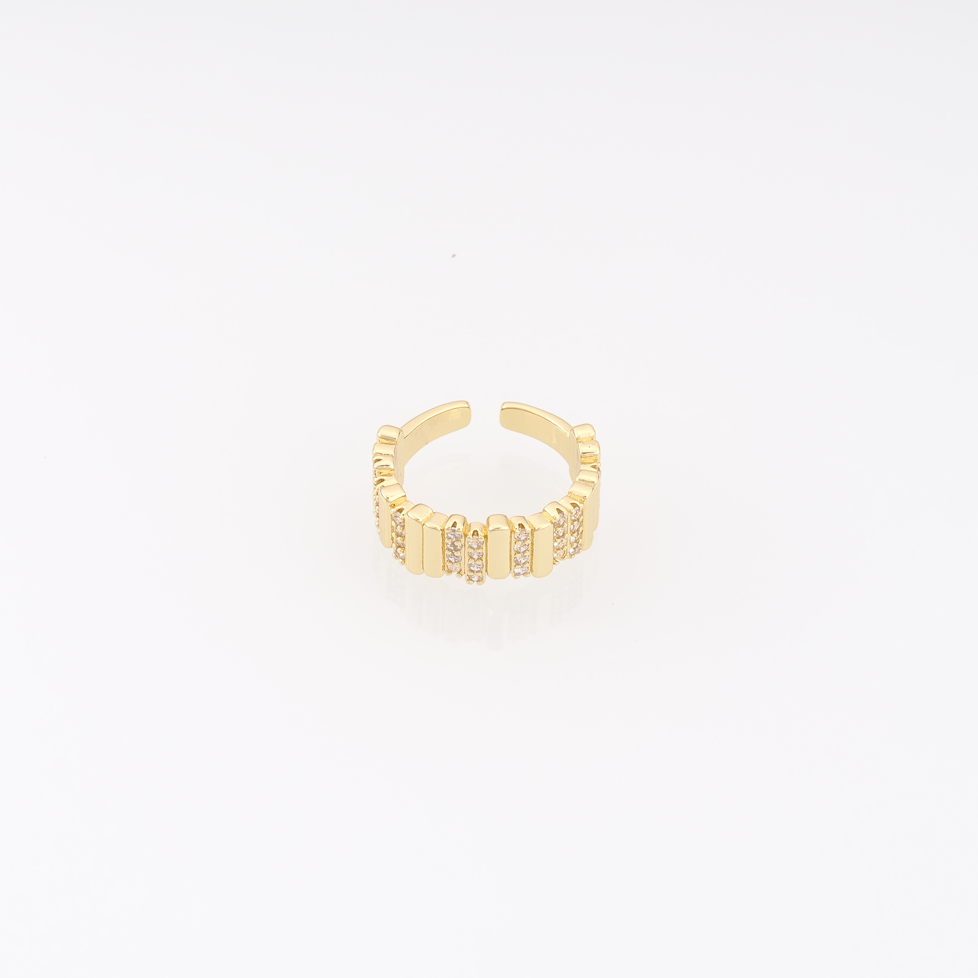 18K Gold Filled Rectangle Ring,Dainty Zirconia Ring,Adjustable Ring,Minimalist Ring,Open Ring