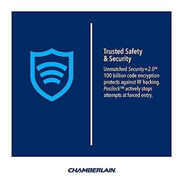 chamberlain-c450-Smart Garage Door Opener – myQ Smartphone Controlled – Ultra Quiet Durable Chain Drive with MED Lifting Power, Wireless Keypad Included, Gray