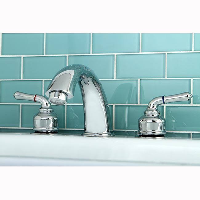 Kingston Brass Magellan Chrome u0026 Polished Brass Two-Handle Roman Tub Filler KC364