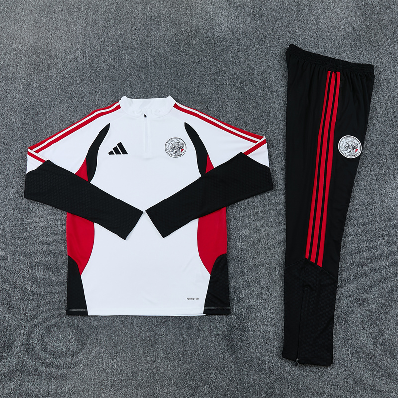 Ajax 26/27 Half Zipper Training Suit - White