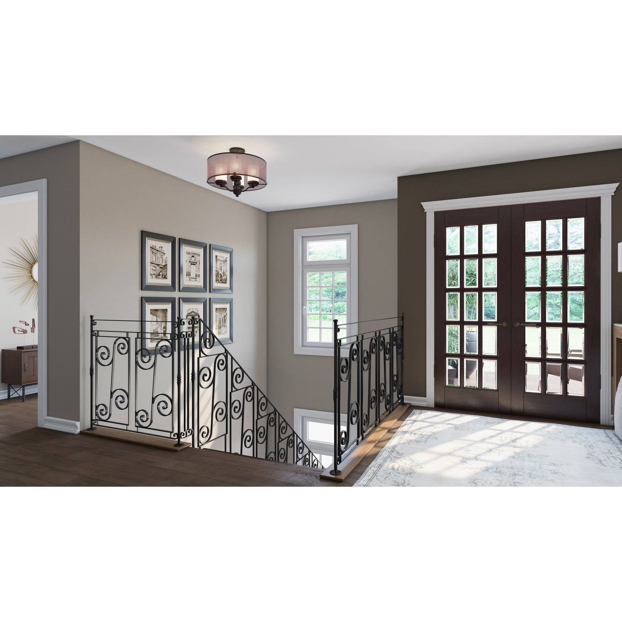 Maxim 24550TSOI Lucid 4-Light Semi-Flush Mount, Oil Rubbed Bronze