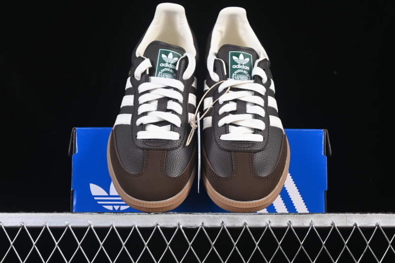 Adidas Samba Og Clover Casual Board Shoes Black/White JR0891