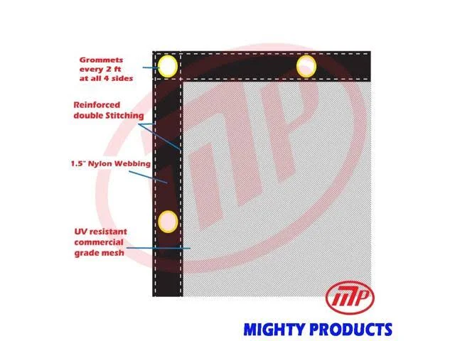 Xtarps, MN-DN-2024, Debris Safety Netting, 20&H x 24&W, Black