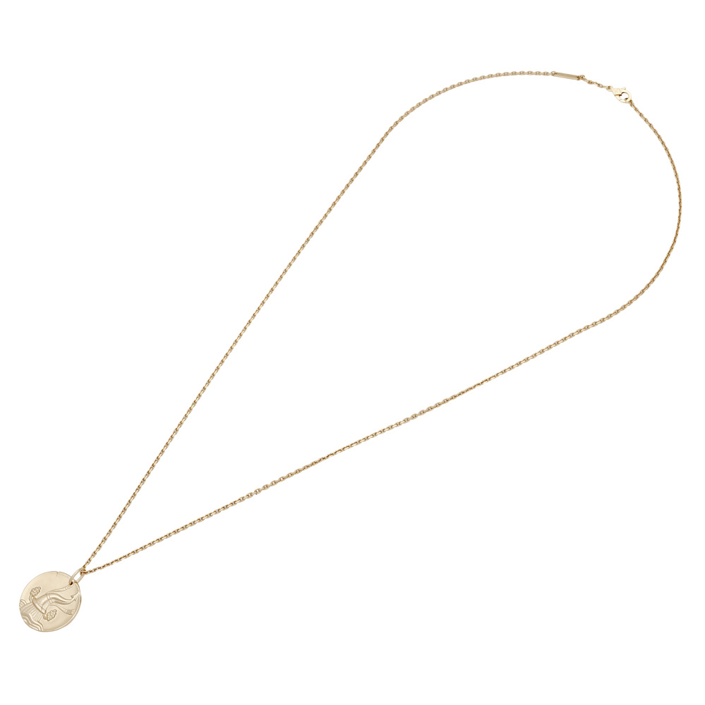 Van Cleef & Arpels Zodiac Aqualy (aquarius) Necklace 18K Yellow Gold