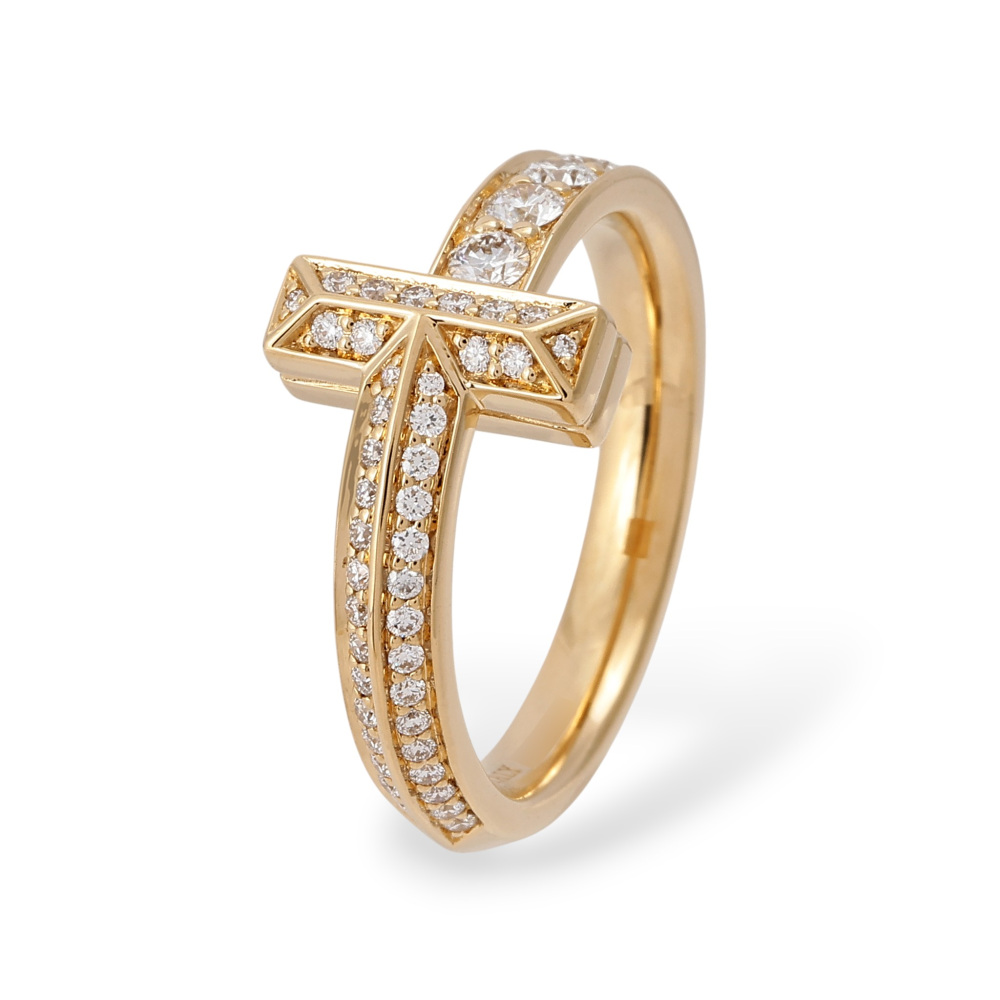 Tiffany & Co. Tiffany T One Ring 18K Yellow Gold Diamond 73125405