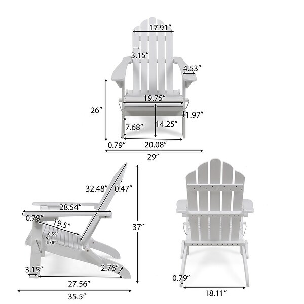 Hollywood Foldable Acacia Adirondack Chair by Christopher Knight Home