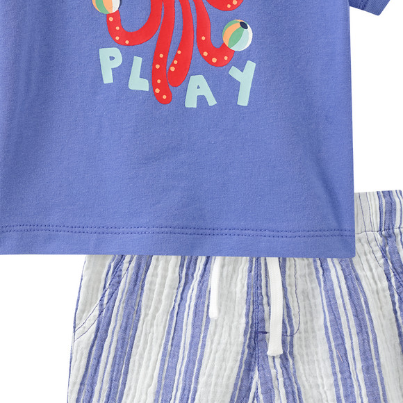Topomini Newborn Set aus T-Shirt und Musselin-Hose