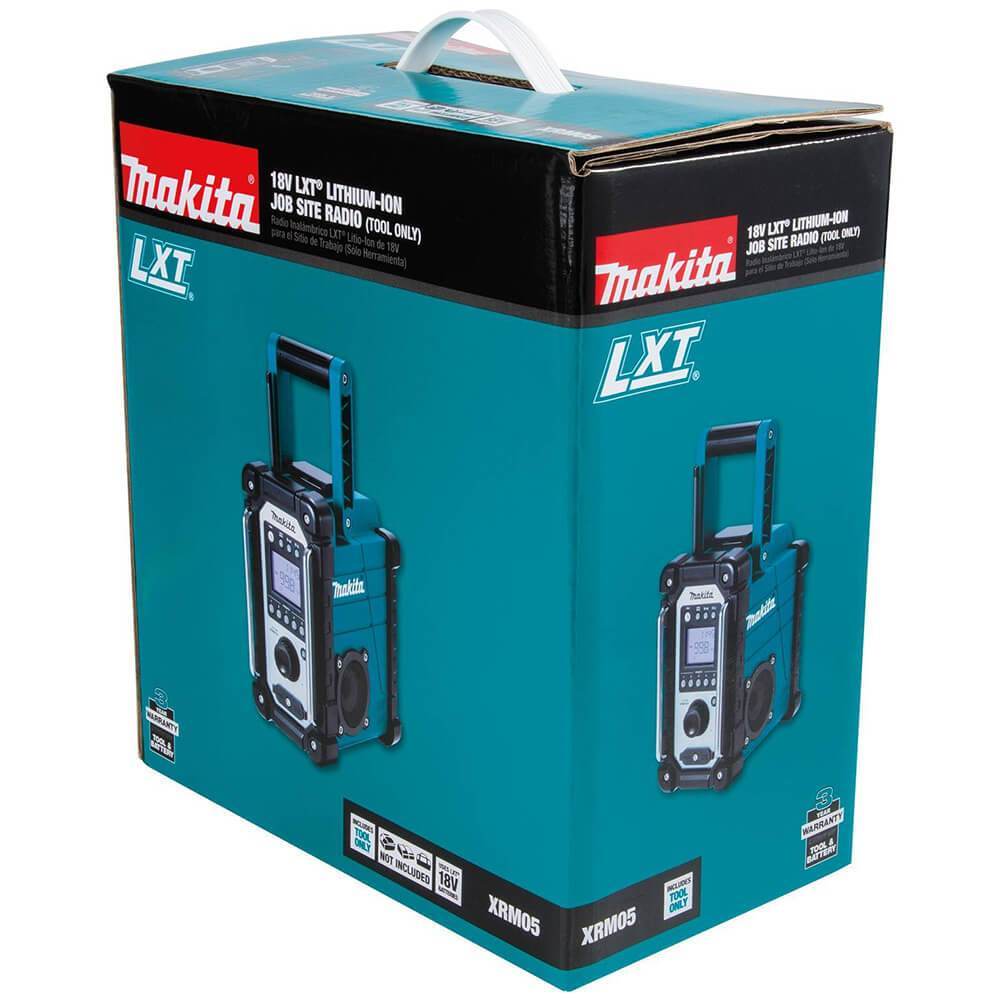 2026 Makita XRM05 18-Volt LXT Lithium-Ion Cordless Job Site Radio - Bare Tool