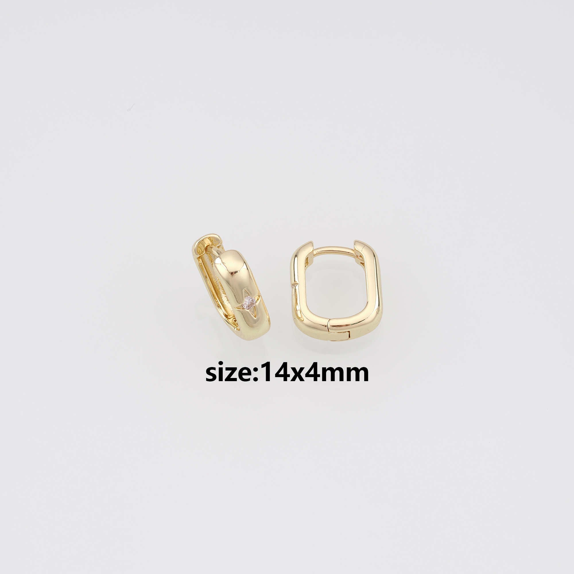 18K Gold Filled North Star Hoop Earrings,Zirconia Earrings,Gold Hoops,Dainty CZ Hoops Huggie