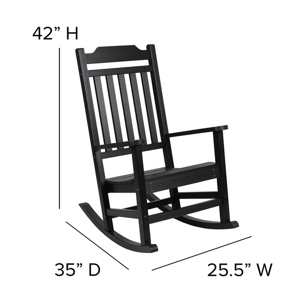 2 Pack AllWeather Faux Wood Rocking Chair