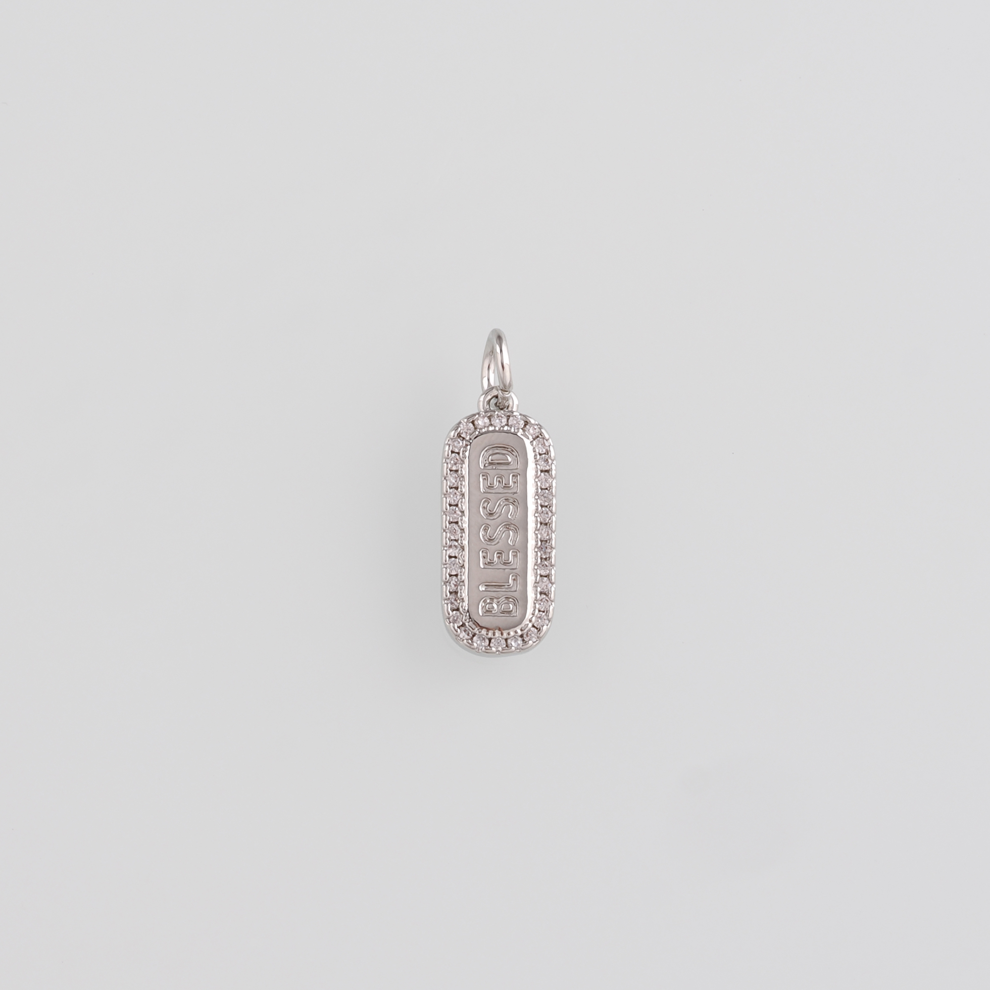 18K Gold Filled Oval Pendant,CZ Micro Pave Oval Charm Earrings Necklace for DIY Jewelry Making Supply