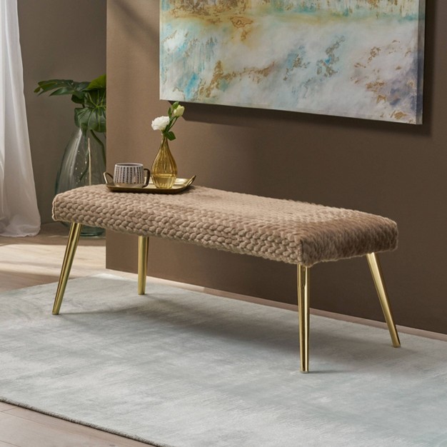 Capernaum Faux Fur Bench Christopher Knight Home