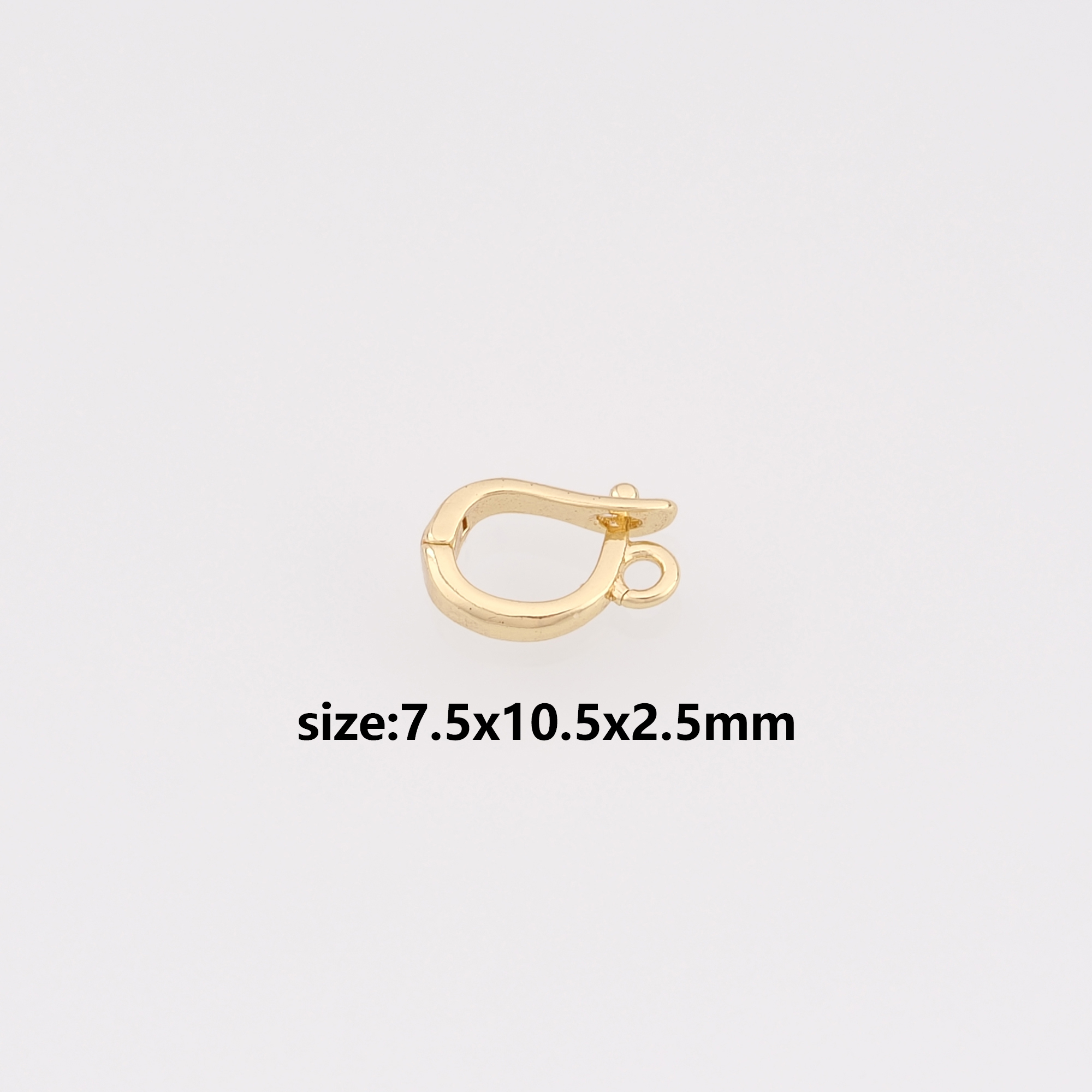 18K Gold Filled Oval Snap Clasp,Push Gate Buckle Bracelet Necklace for DIY Jewelry Finding Necklace Bracelet