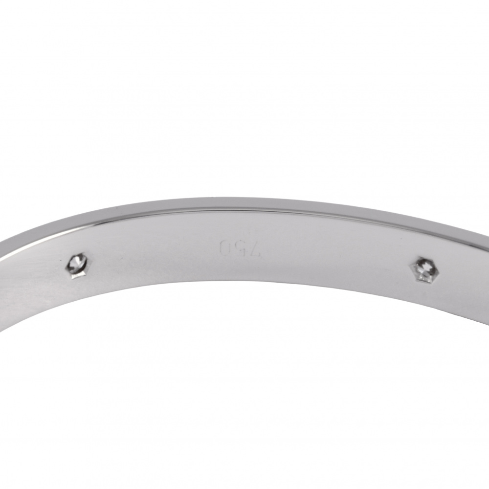 Cartier Love 6PD Bracelet 18K White Gold Diamond