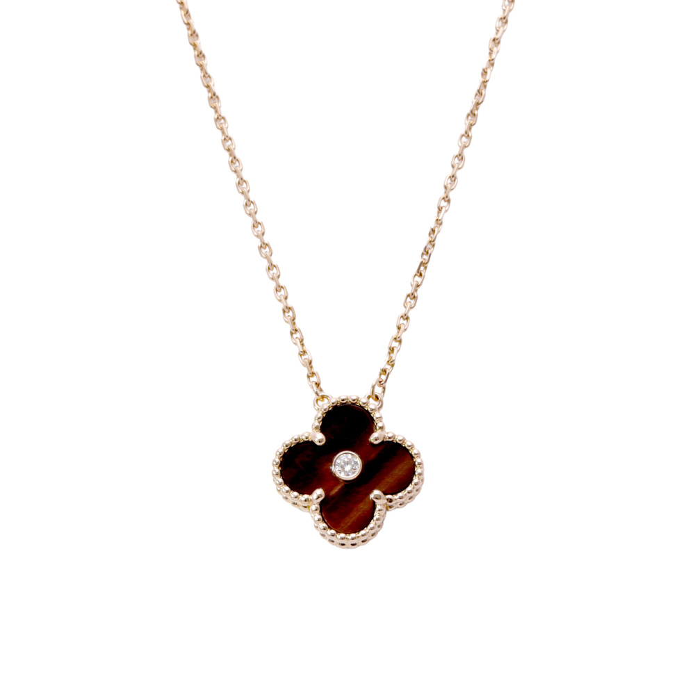 Van Cleef & Arpels Vintage Alhambra 2017 Holiday Limited Necklace 18K Rose Gold VCARPOMV00