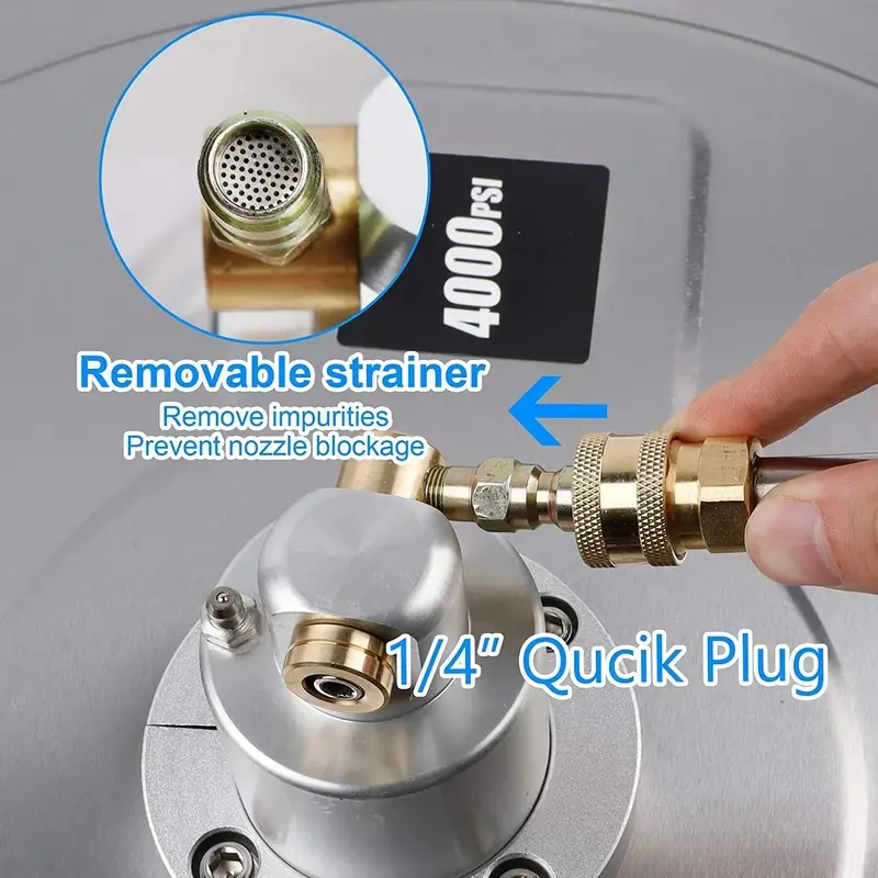 Stainless Steel Quick-Connect Power Washer Attachment Kit – Includes Extension Wands & Nozzles