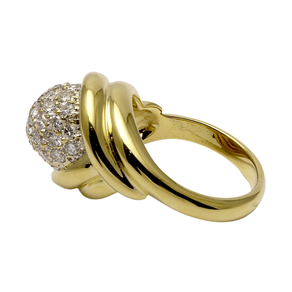 Tiffany & Co. Tiffany Ball Vintage K18YG Yellow Gold Ring Diamond