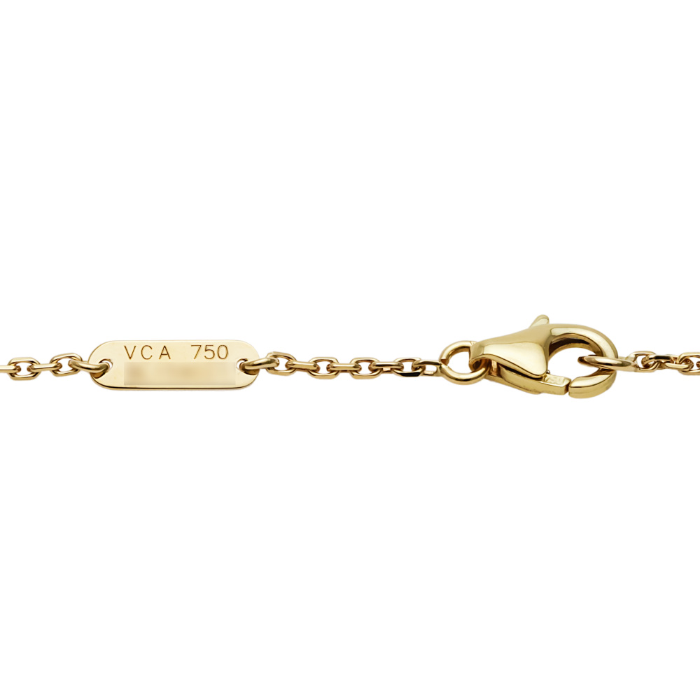 Van Cleef & Arpels Lucky Alhambra Papillon Necklace 18K Yellow Gold Mother of Pearl VCARD99500