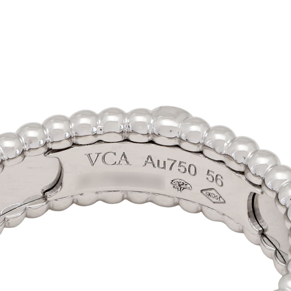 Van Cleef & Arpels Perlet Sweet Clover Ring 18K White Gold Diamond VCARP6MN00