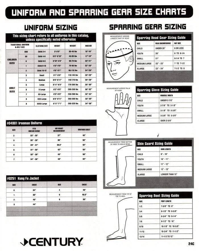 Century 12 oz Heavyweight Contact Pant Karate Martial Arts c03322