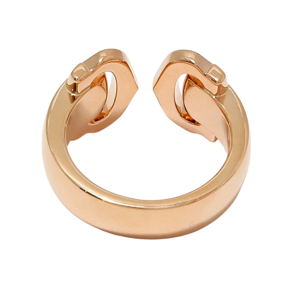 Cartier 2C Boucurse Ring 18K Rose Gold Diamond