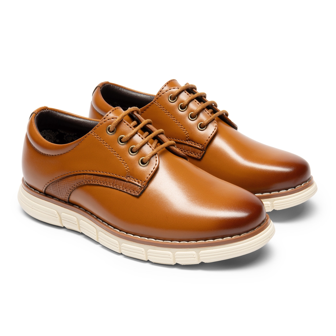 [CrossFlex CrestKids] Boys' Non-Slip Oxford Dress Sneakers