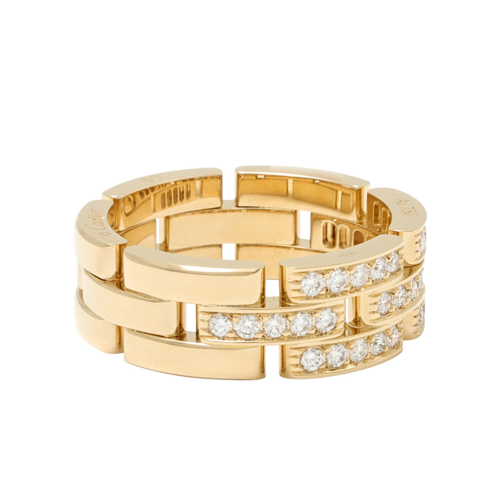 Cartier Mayon Pantale Ring 18K Yellow Gold Diamond B4127100