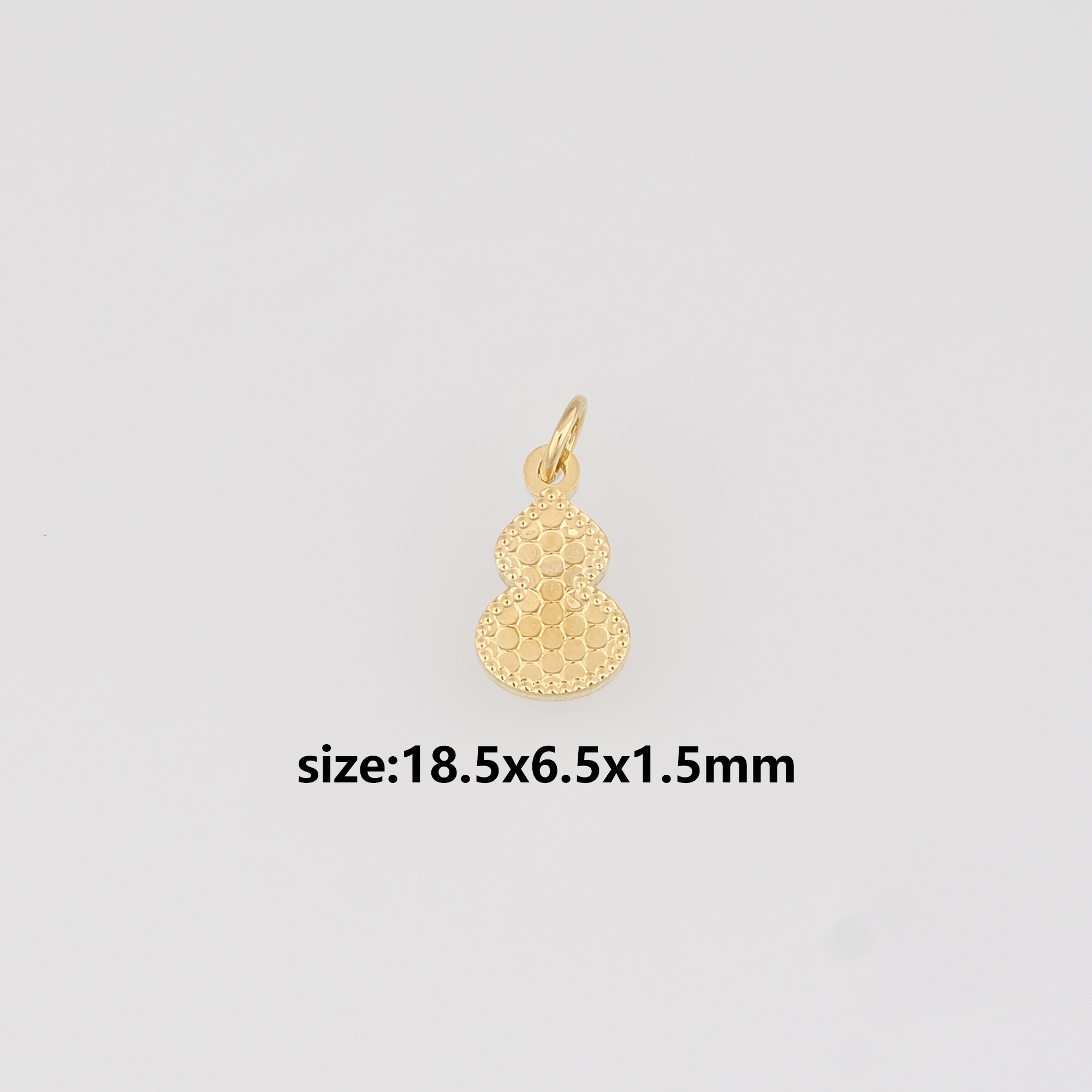 18K Gold Filled Gourd Pendant,Gourd Charm Earrings Necklace for DIY Jewelry Making Supply