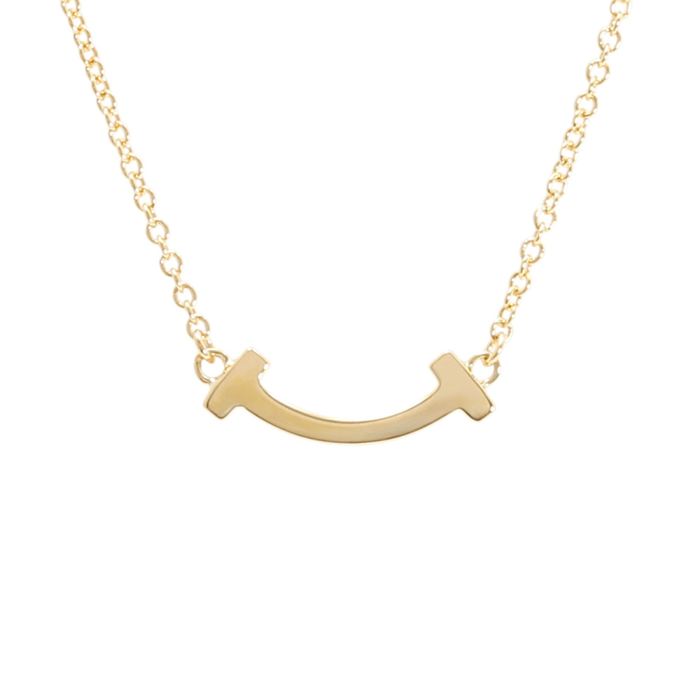 Tiffany & Co. Tiffany T Smile Necklace 18K Yellow Gold Diamond 62617683