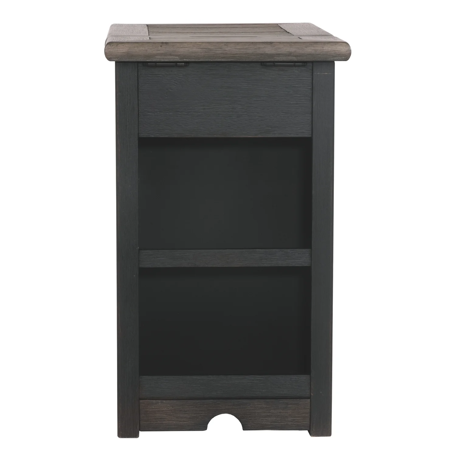 Benjara BM207217 Wooden End Table with 2 USB Charging Ports, Brown