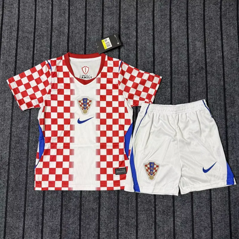 Kids 2026 World Cup Croatia Home Jersey