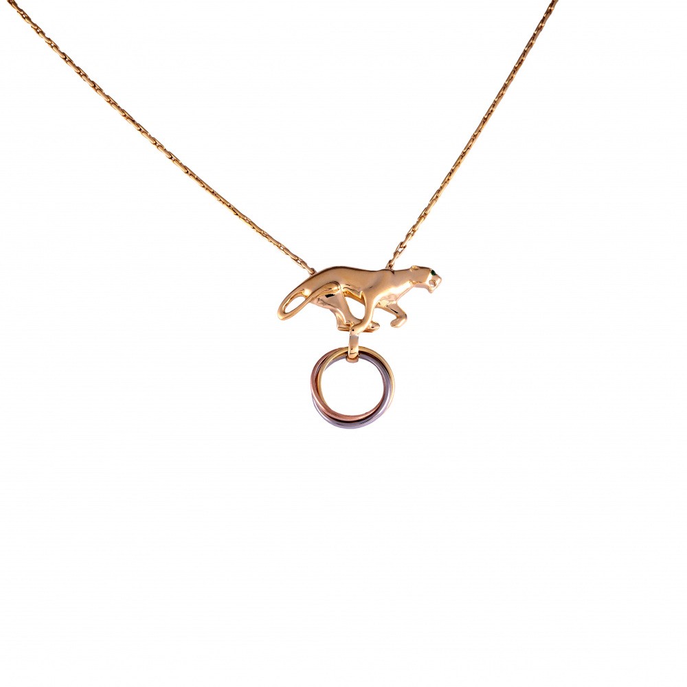 Cartier Panthère Trinity Baodira Necklace Tri-Gold