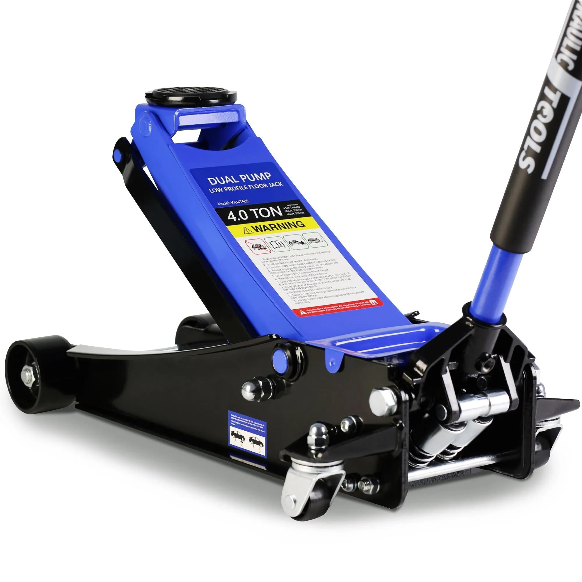 2026 4-Ton Floor Jack, Low Profile Car Jack, Heavy-Duty Trolley Jack Car Lift with Dual Pump Pistons, Lifting Range 4