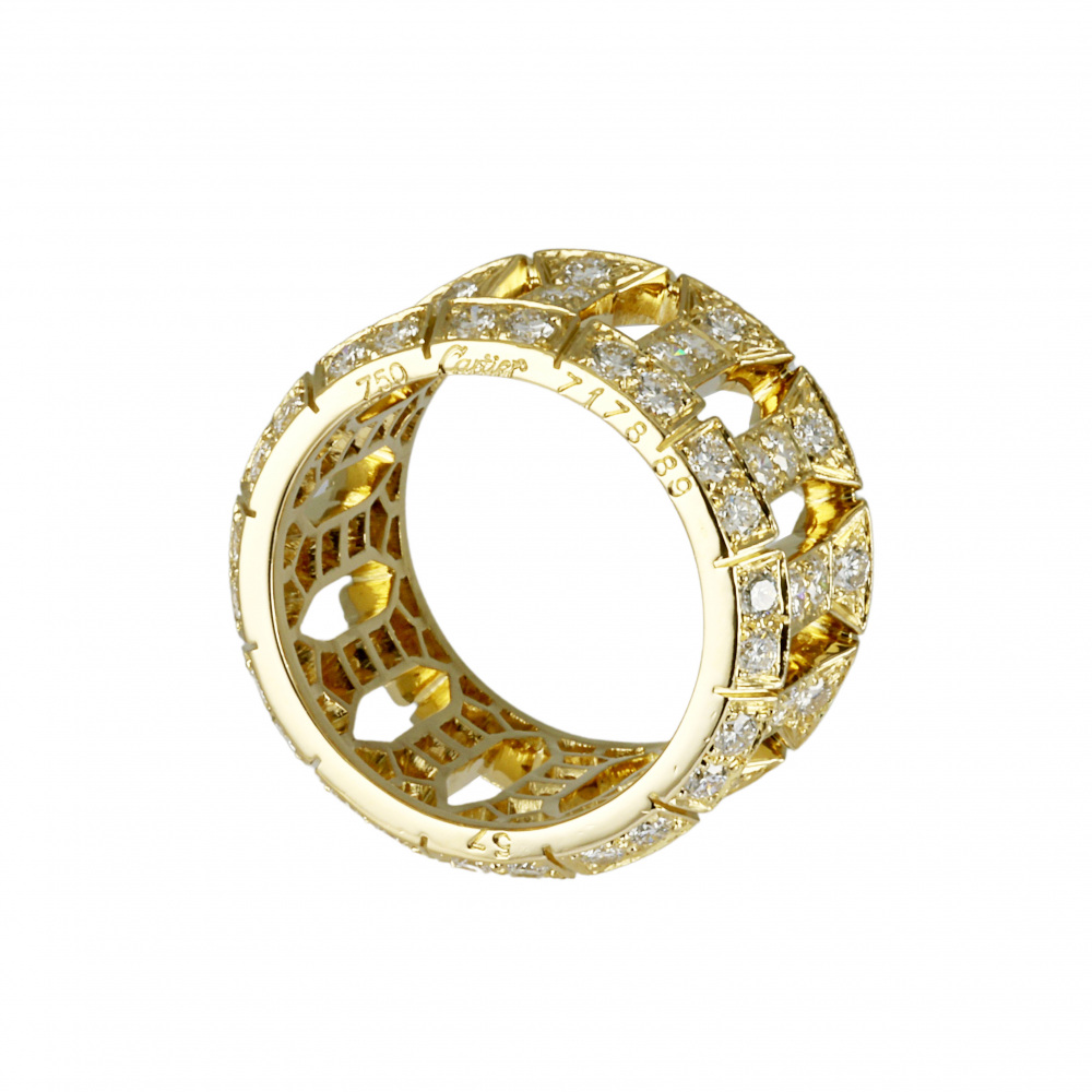 Cartier Antalya K18YG Yellow Gold Ring Diamond