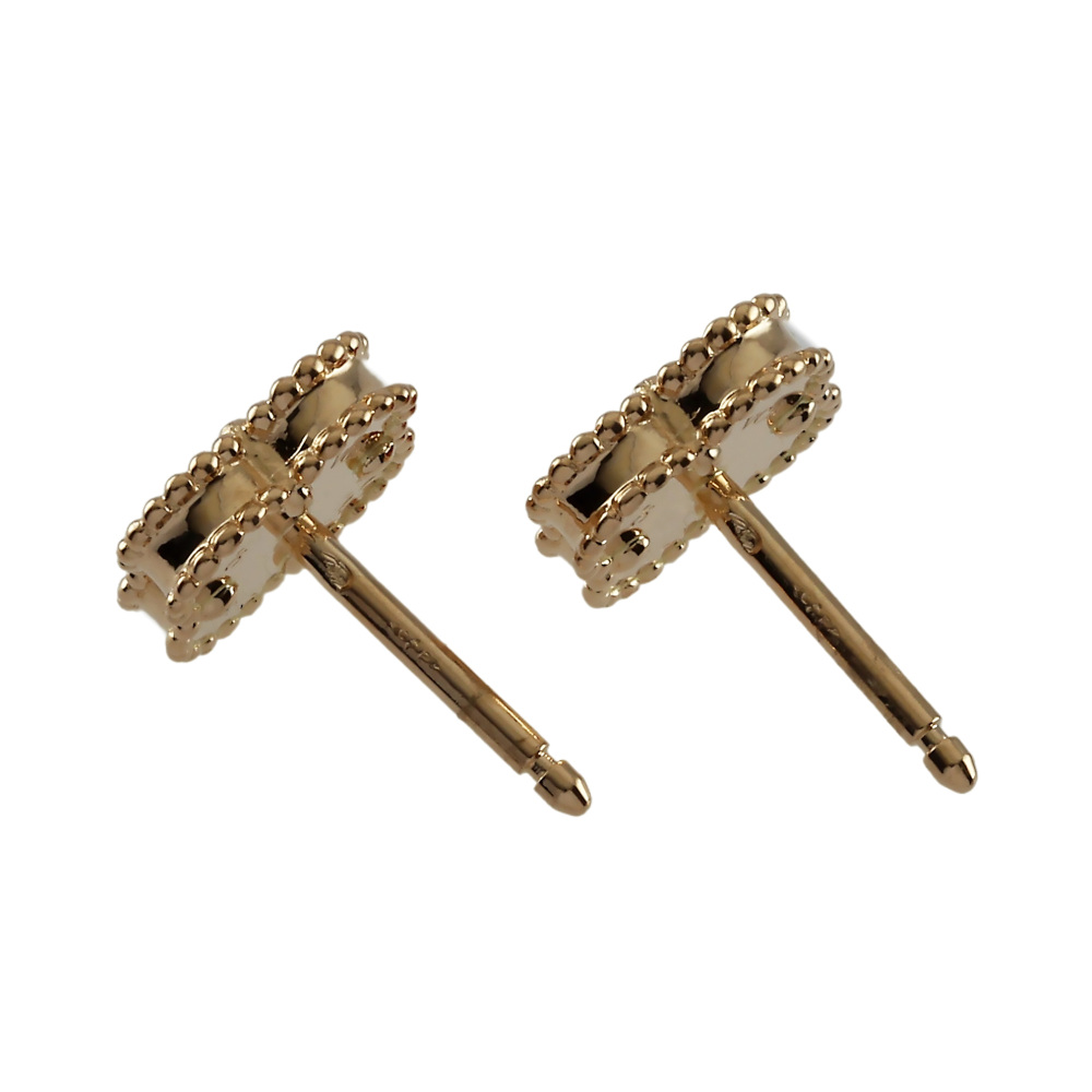 Van Cleef & Arpels Sweet Alhambra Earrings 18K Rose Gold Carnelian VCARN6BO00