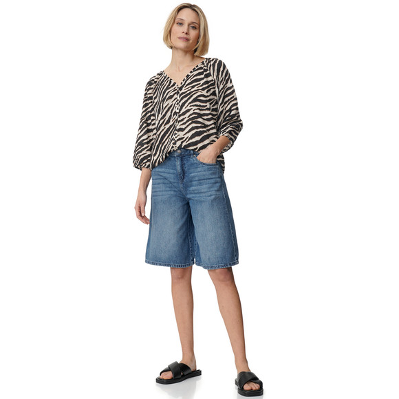 Gina Collection Damen Bermuda-Jeansshorts mit Used-Waschung