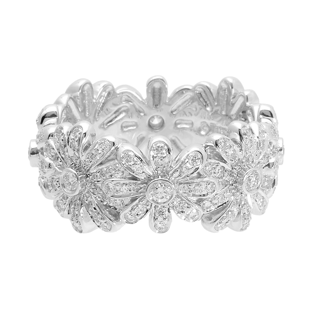 Tiffany & Co. Jean Schlumberger Rin Daisy Diamond Ring Platinum