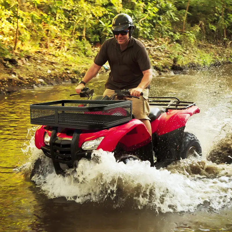 Universal ATV Front Cargo Rack – 36.5″L x 17.5″W x 6.5″H Steel Frame