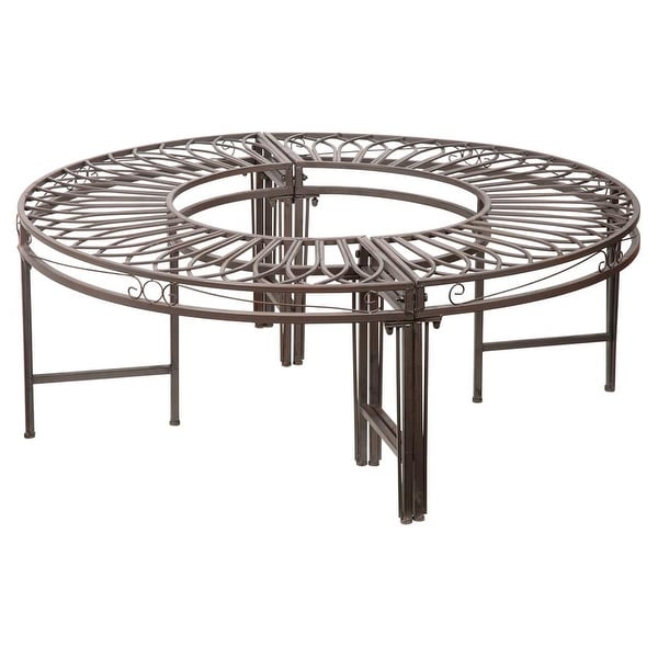 Design Toscano Gothic Roundabout Steel Garden Bench