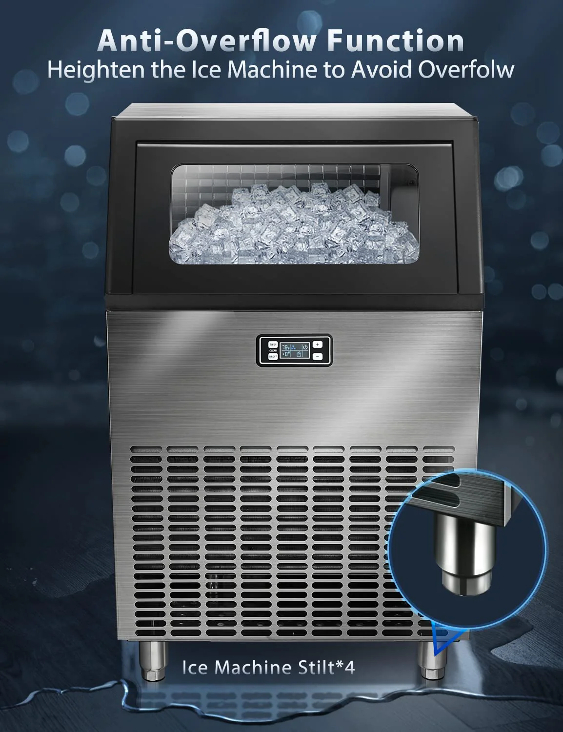 200LBS Freestanding Commercial Ice Maker Z5895