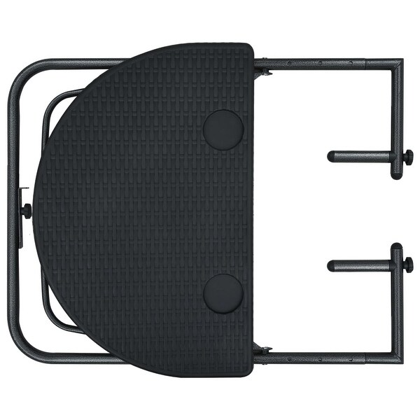 vidaXL Hanging Balcony Table Black 23.6