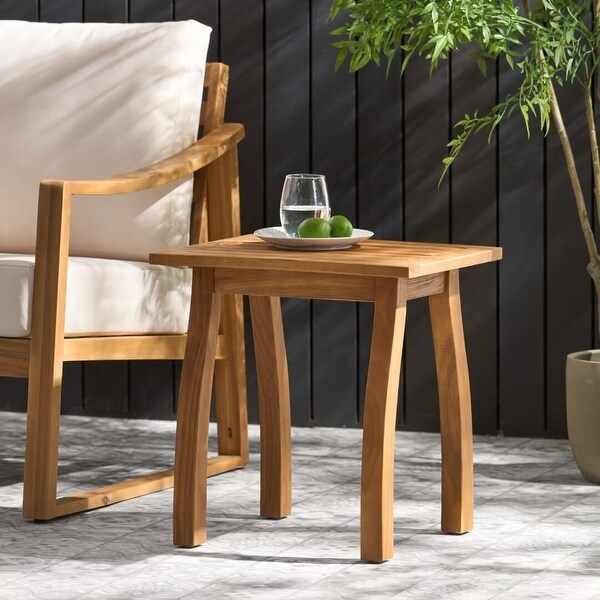 Outdoor Acacia Wood accent side table,for garden and patio