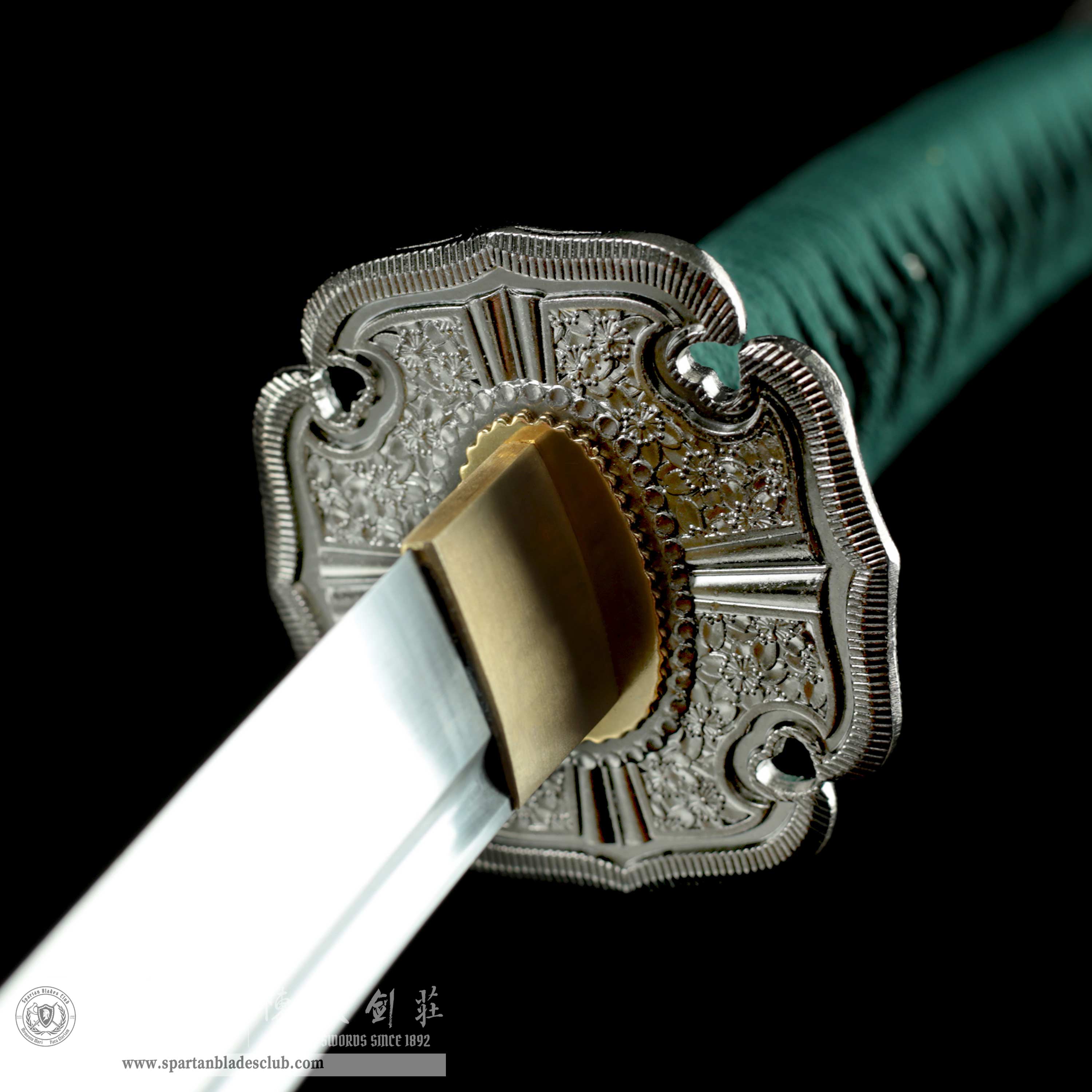 *TK34* Green Demon Tachi（绿魔太刀） - T10 Steel - Exquisite Nickel Alloy Mountings - 104cm (40.94 inches) - Spartan Blades Club - Spartan Blades Club - 陳氏劍莊1892