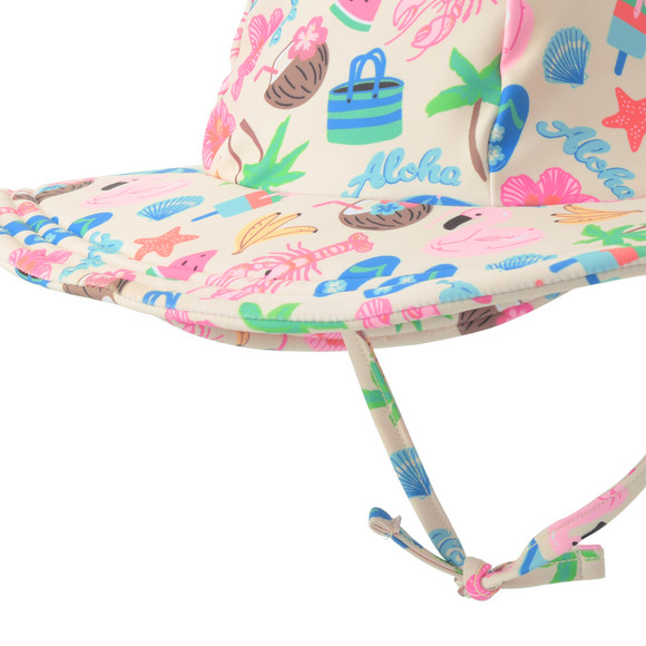 Famy Mädchen UV-Badehut mit Allover-Print UPF60